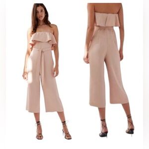 Babaton aritzia Strapless Blush Jumpsuit size 8